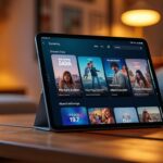 découvrez une configuration idéale pour votre tablette tactile lors de vos soirées séries : ambiance lumière tamisée et notifications coupées pour une immersion totale.